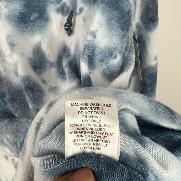 Theo & Spence Tie Dye Blue Pullover Hoodie XS NWT - Picture 4 of 7